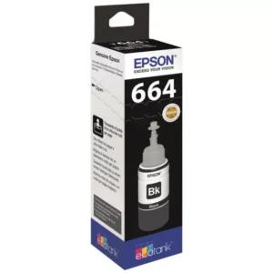 Bouteille d'encre Epson d'origine 664 BK (T6641) Noir -  (C13T66414A)
