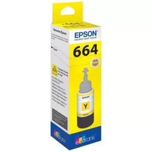 Epson 664 Y (T6644) Jaune - Bouteille d'encre Epson d'origine (C13T66444A)